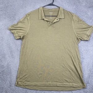 Proof Polo Shirt Mens 2XL Olive Green Merino Wool Blend Performance Lightweight